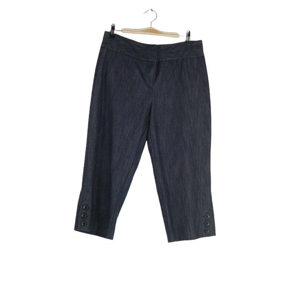 Harve' Bernard Stretch Capri Button Leg Pants - Size‎ 10 - Picture 3 of 9